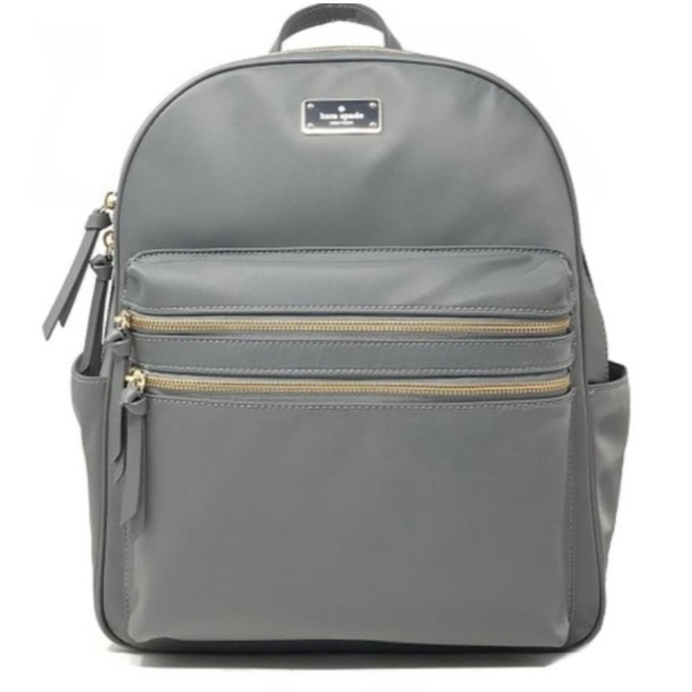 ➕ KATE SPADE LARGE BRADLEY WILSON BACKPACK GREY - Picture 2 of 5